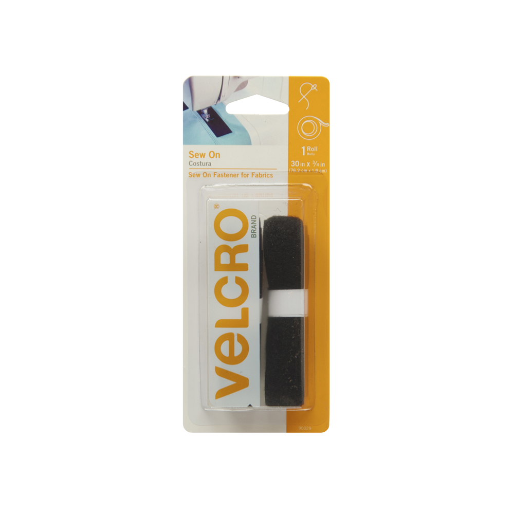 VELCRO® Brand  Sew on Tape Black or White Hook & Loop Stitch on tape for Fabric 