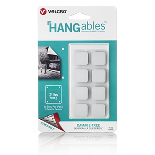 VELCRO Brand - Removable Mounting Strips, Damage-Free Hanging, 1 3/4in x  3/4in Strips, Pack of 4