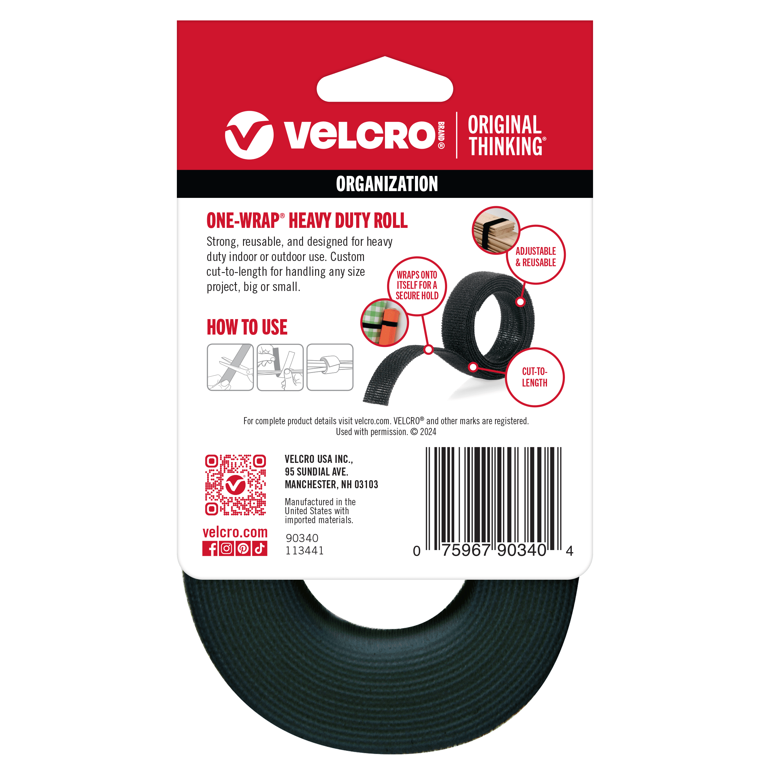 Buy VELCRO Brand One Wrap Tie Rolls Online