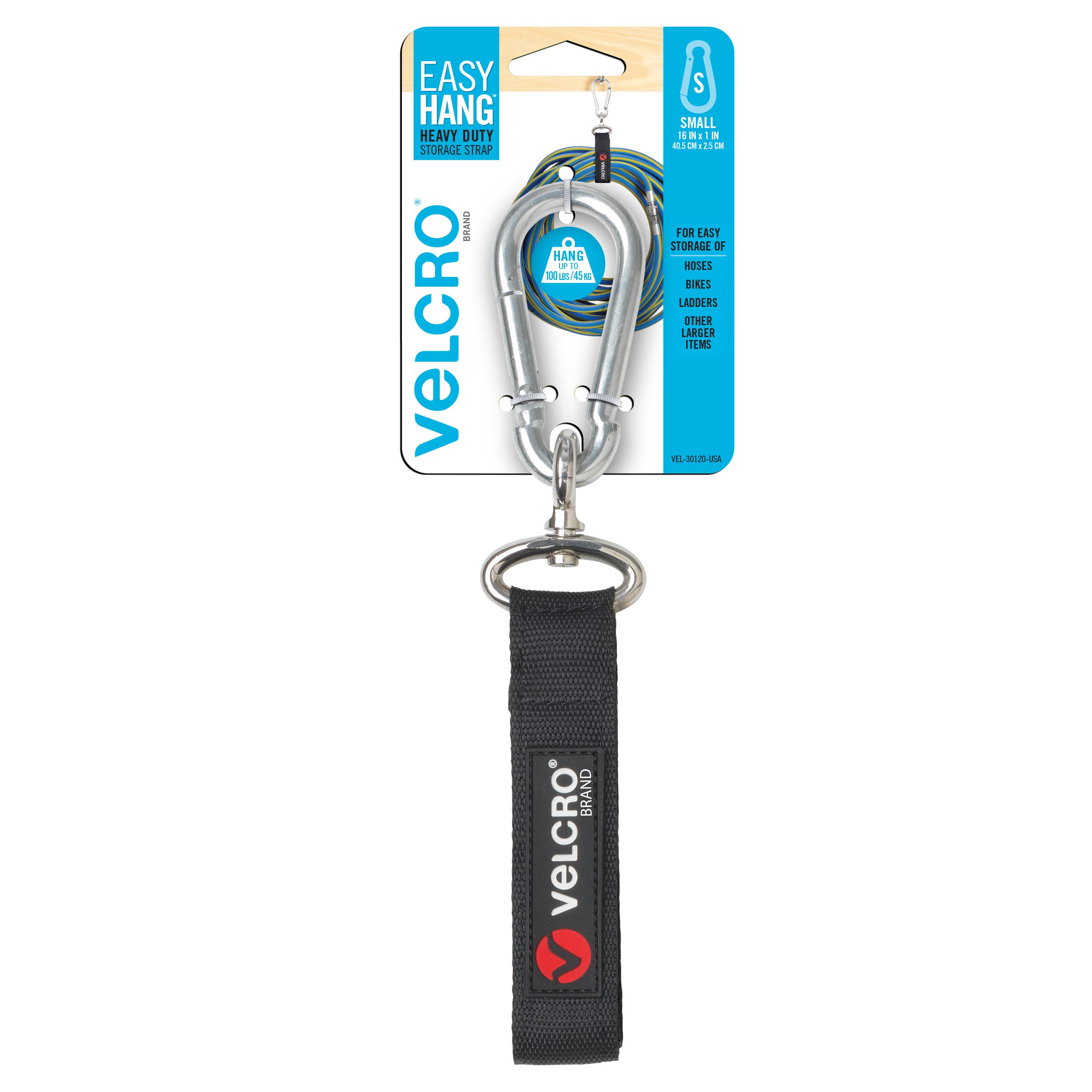 VELCRO® Brand EASY HANG™ Straps with Heavy Duty Carabiner