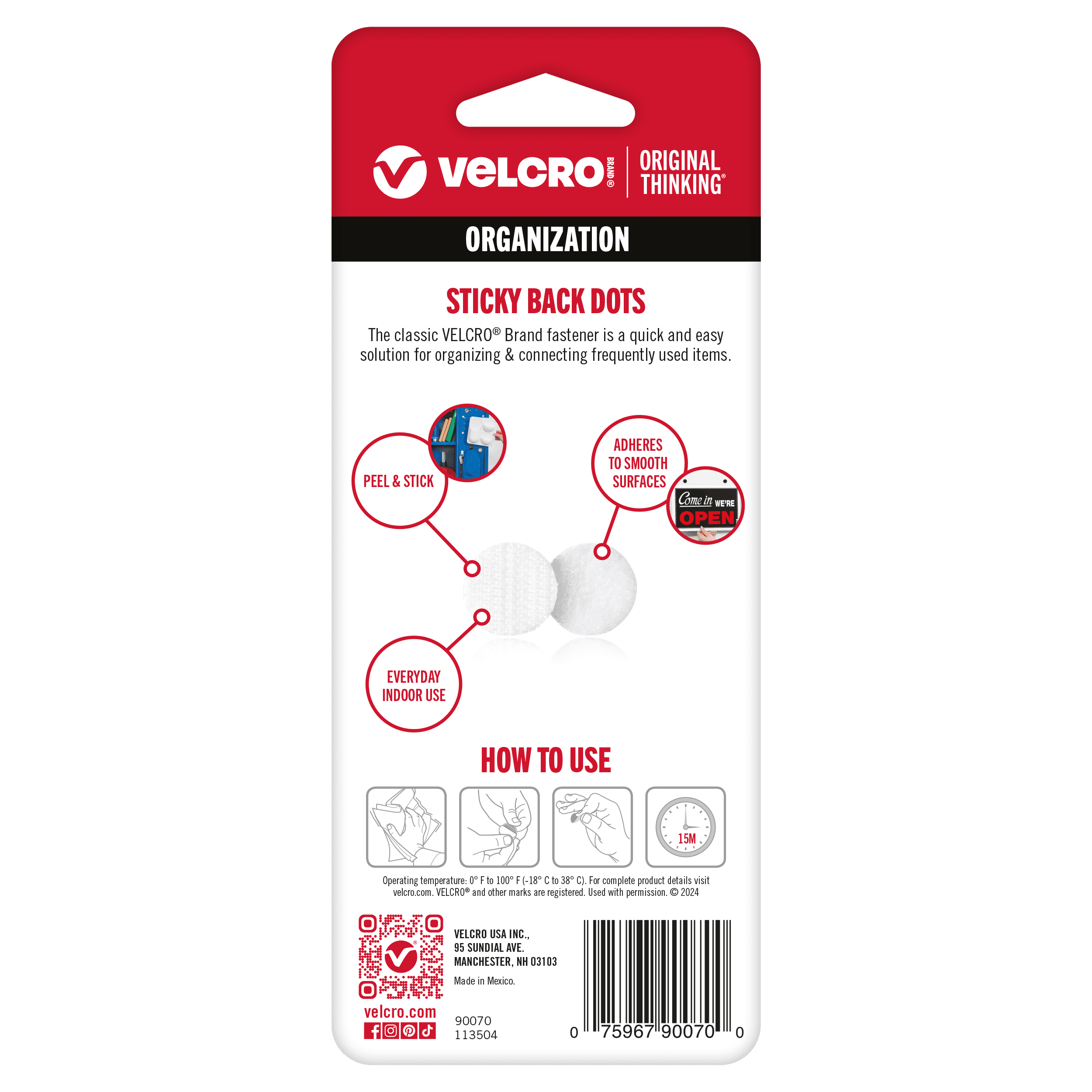 VELCRO<sup>®</sup> Brand Sticky Back Dots