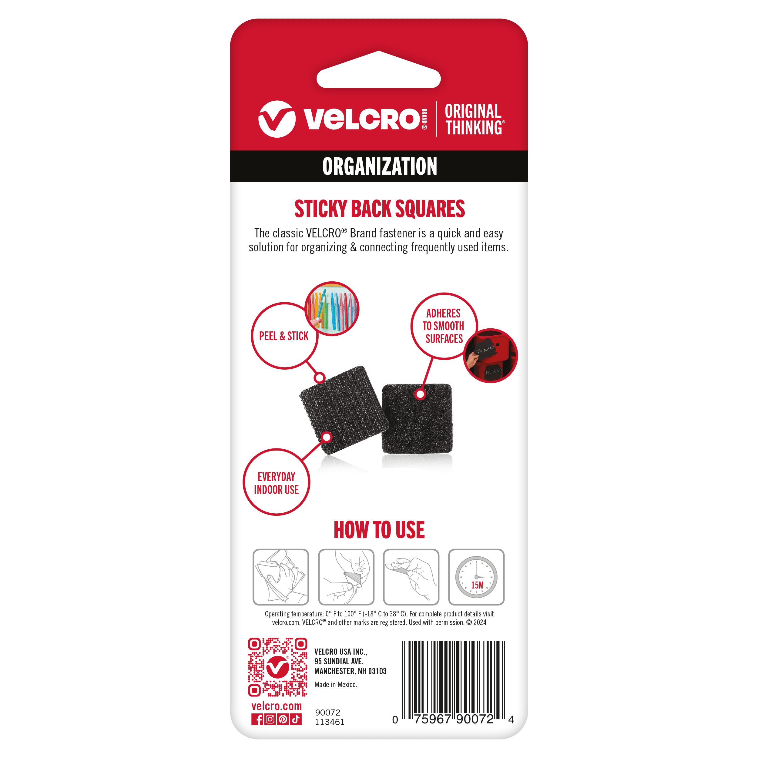 VELCRO<sup>®</sup> Brand Sticky Back Squares