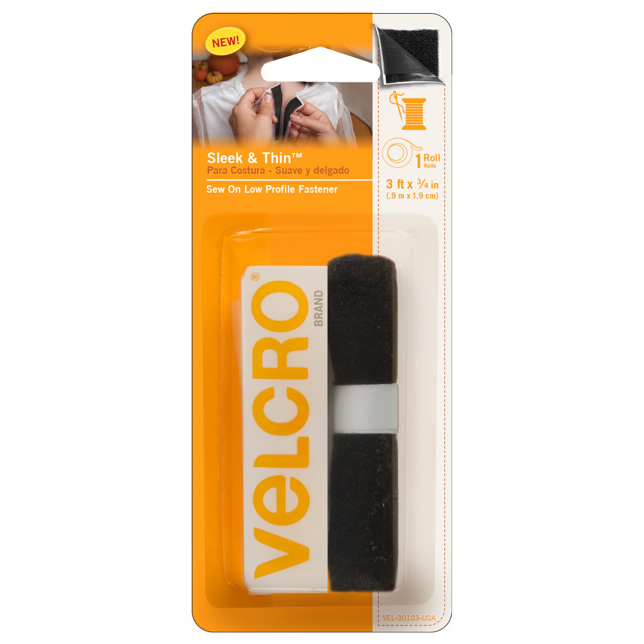 VELCRO® Brand Sleek & Thin™ Sew On Fasteners