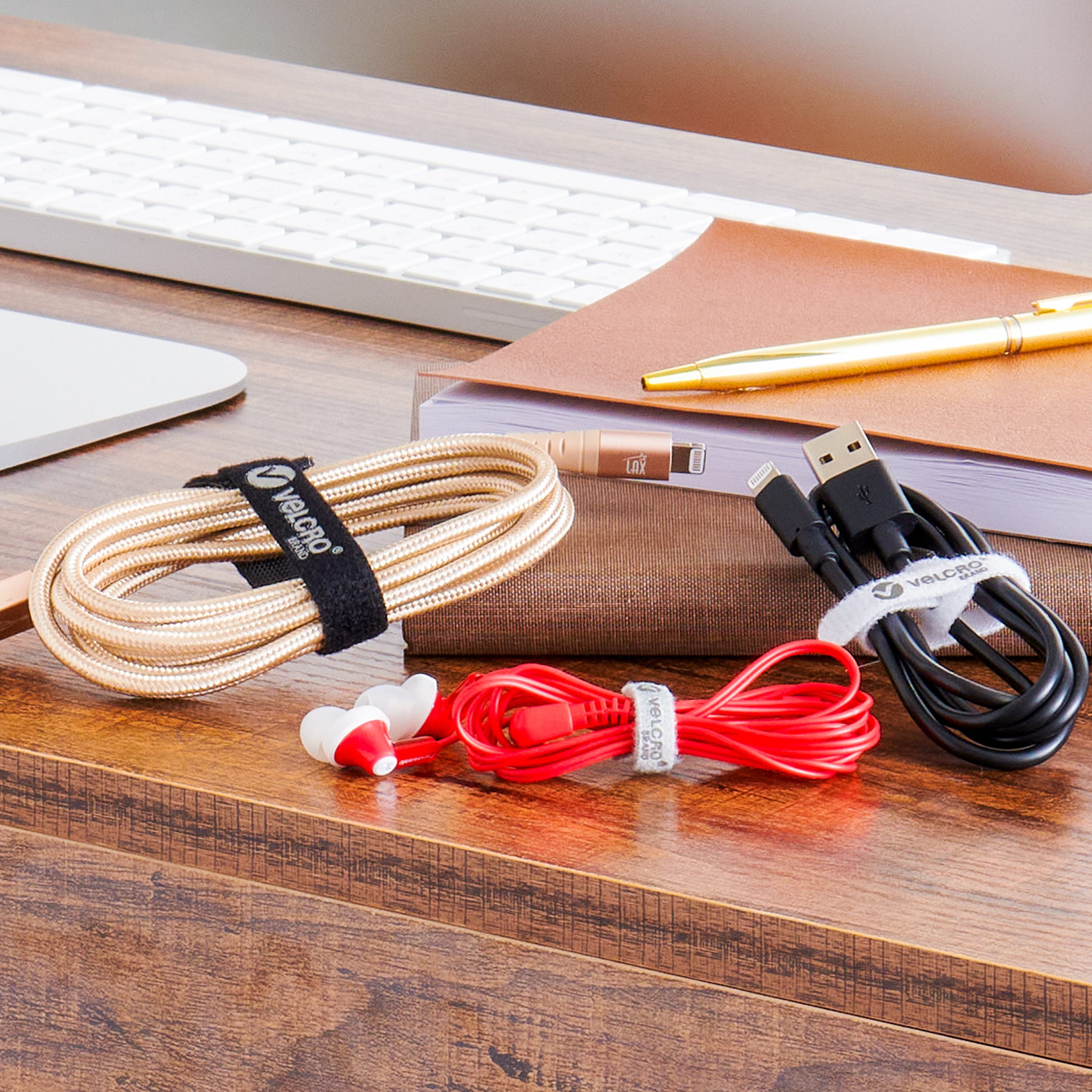 VELCRO Portable Cord Ties - Cable Tie - Multi - 12 VELCRO Portable Cord Ties - Cable Tie - Multi - 12