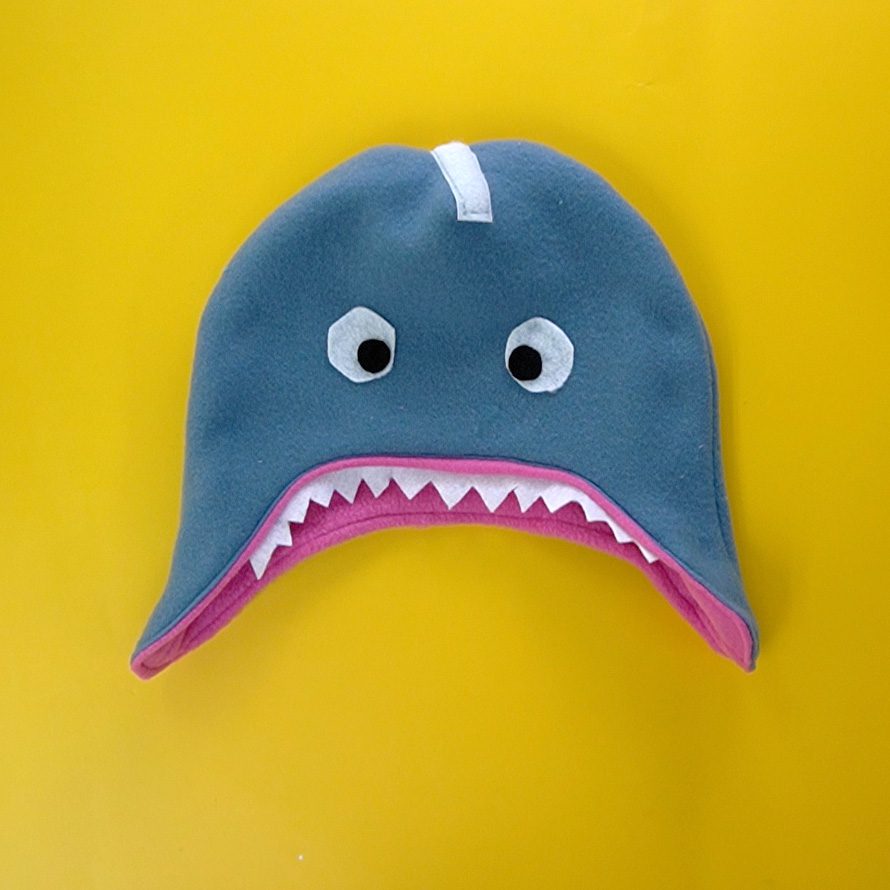 Shark Costume: Blue Dress Costume hat step 6