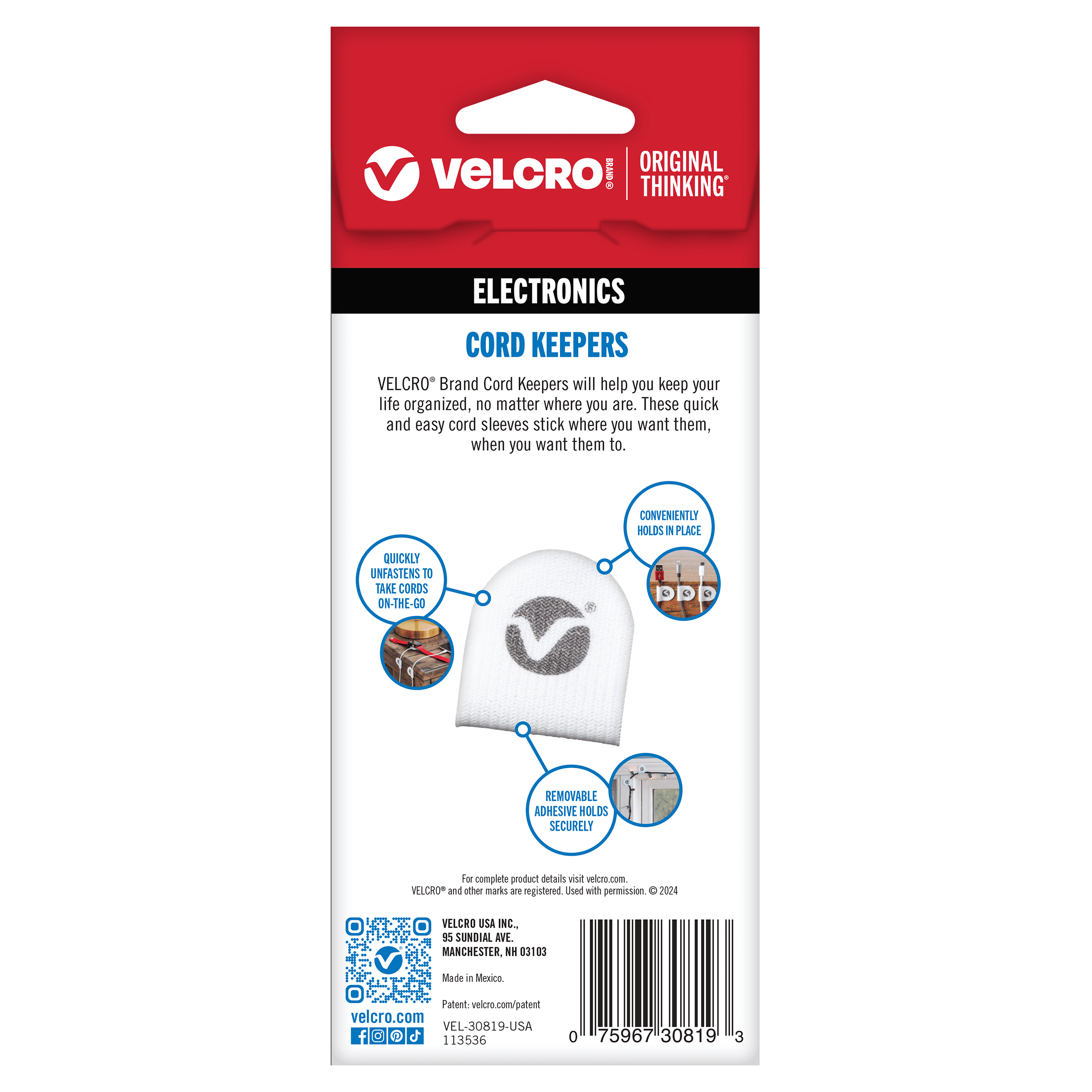 VELCRO<sup>®</sup> Brand Cord Keepers