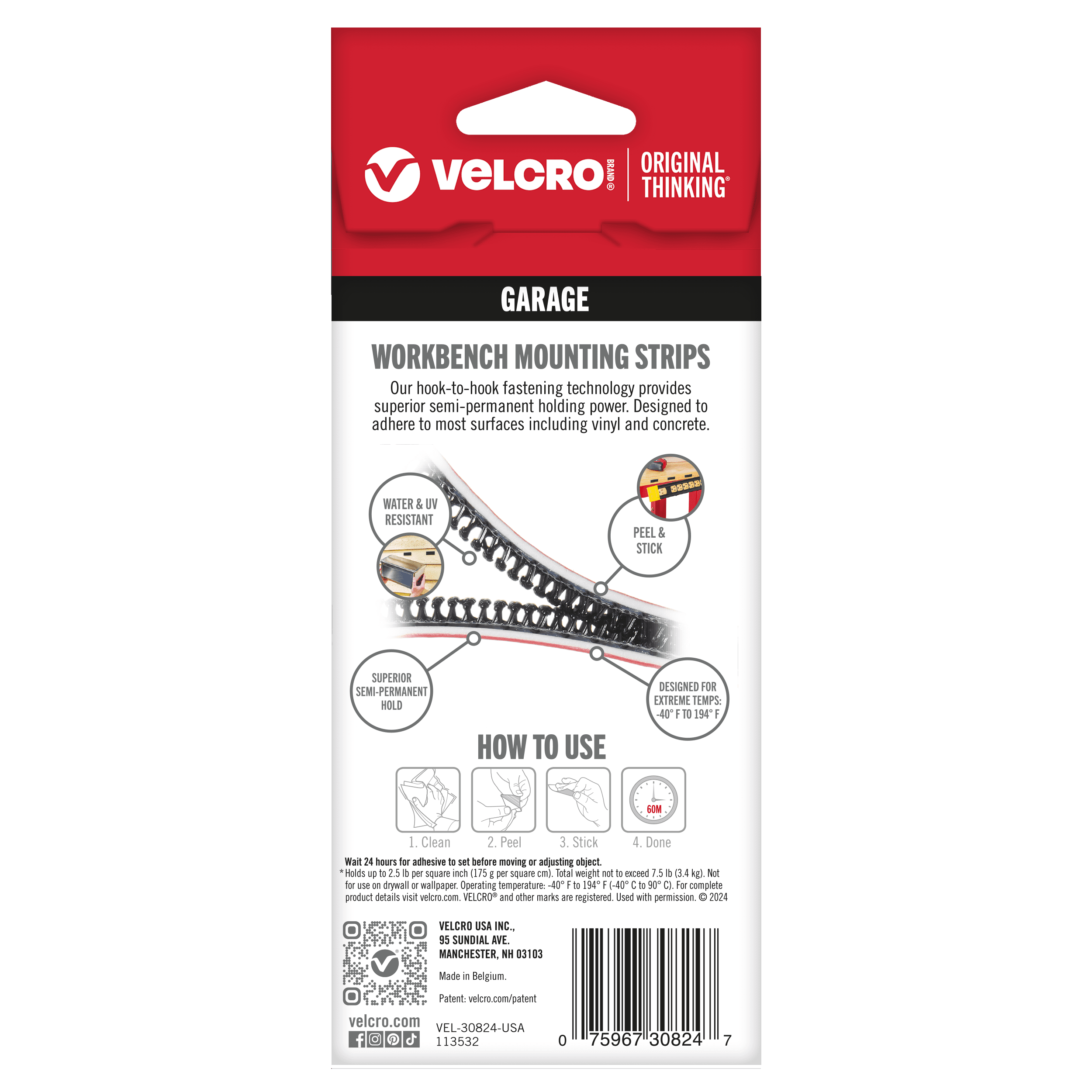 VELCRO<sup>®</sup> Brand Workbench Mounting Strips