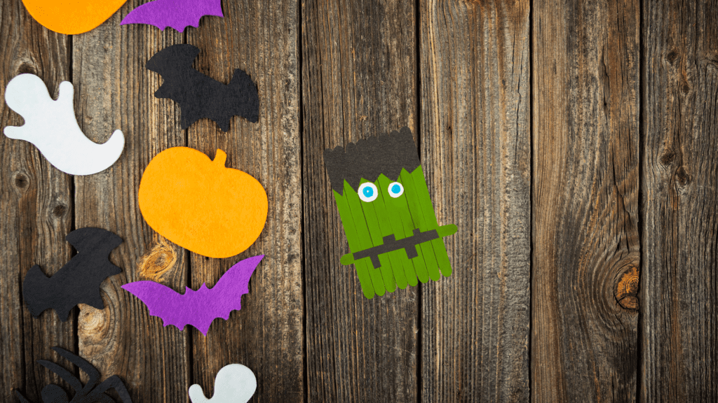 Halloween Popsicle Stick Crafts for Kids- frankenstein