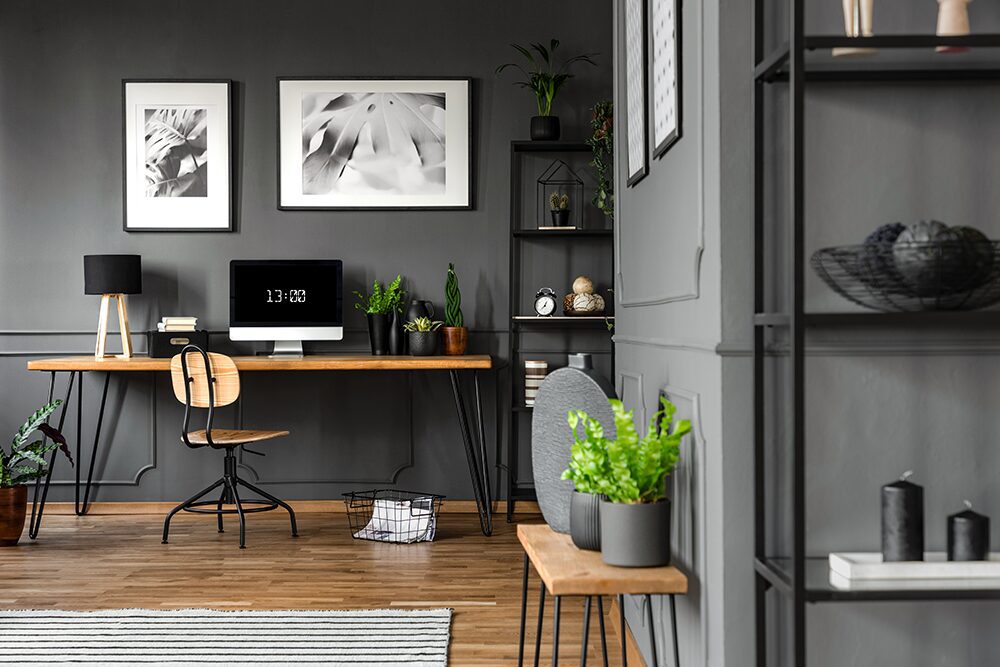 How to Start Organizing A Messy House  modern office with rustic desk