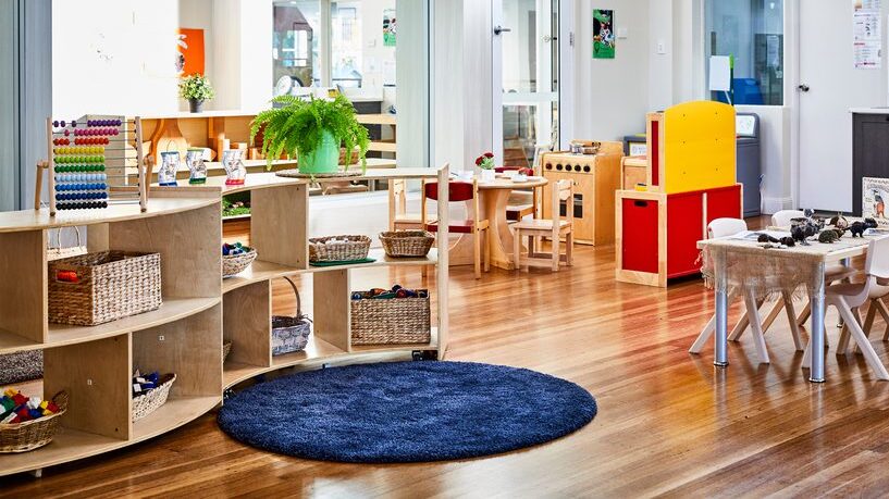 Calm-down area in classroom to help students regulate their emotions.