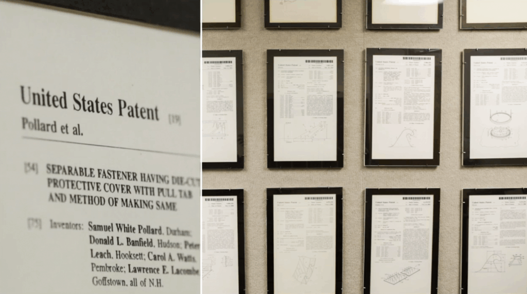 Selection of patents filed by Velcro Companies.