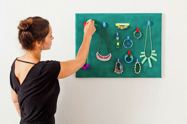 Completed DIY Jewelry Organizer